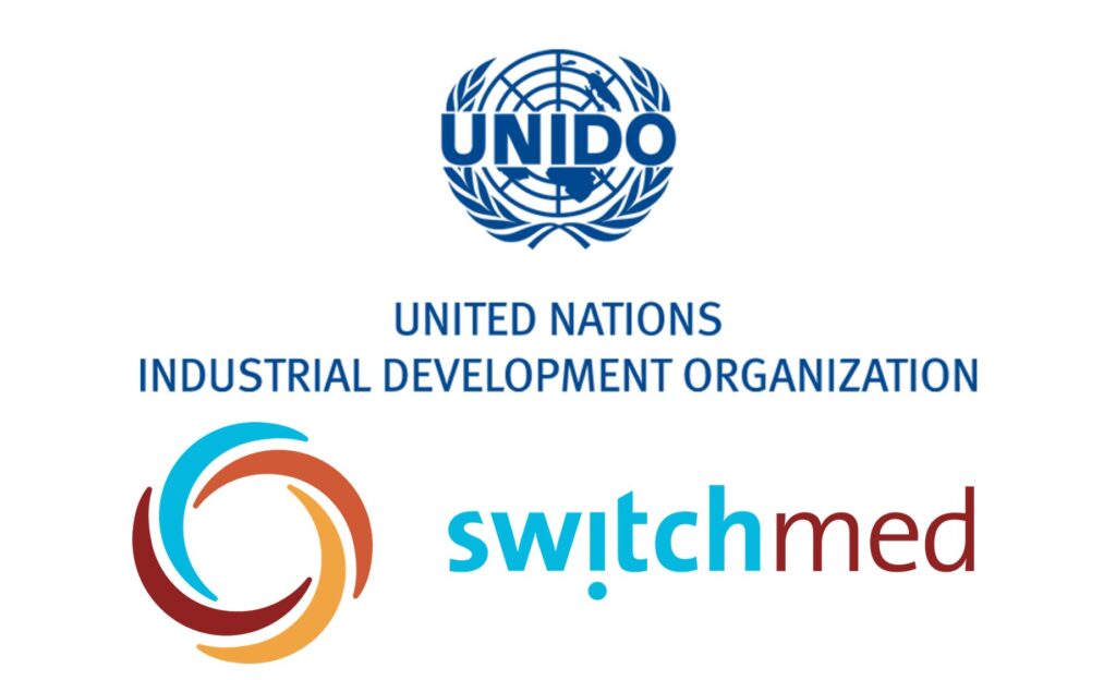 Logos of the United Nations and Switchmed